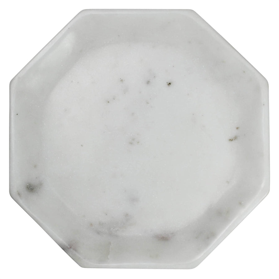 Essex Marble Octagon Plate - White / HomArt - Accessories - $38