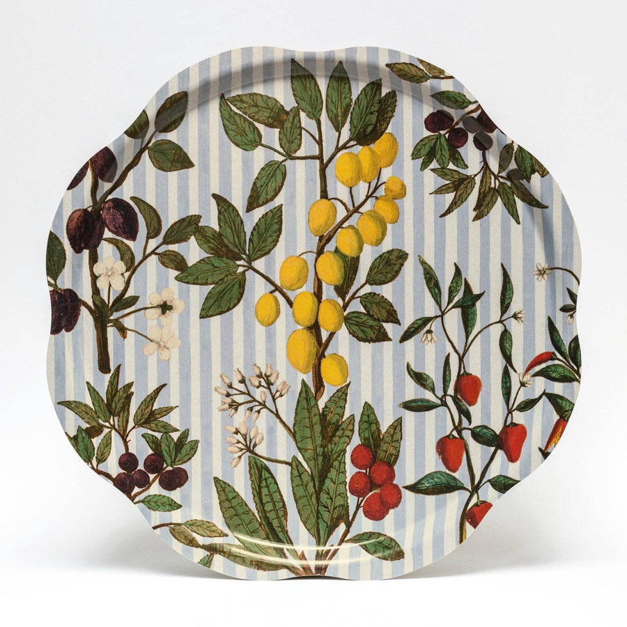 Festival of Fruits Birchwood Tray - Roomytown Inc - Accessories - $55