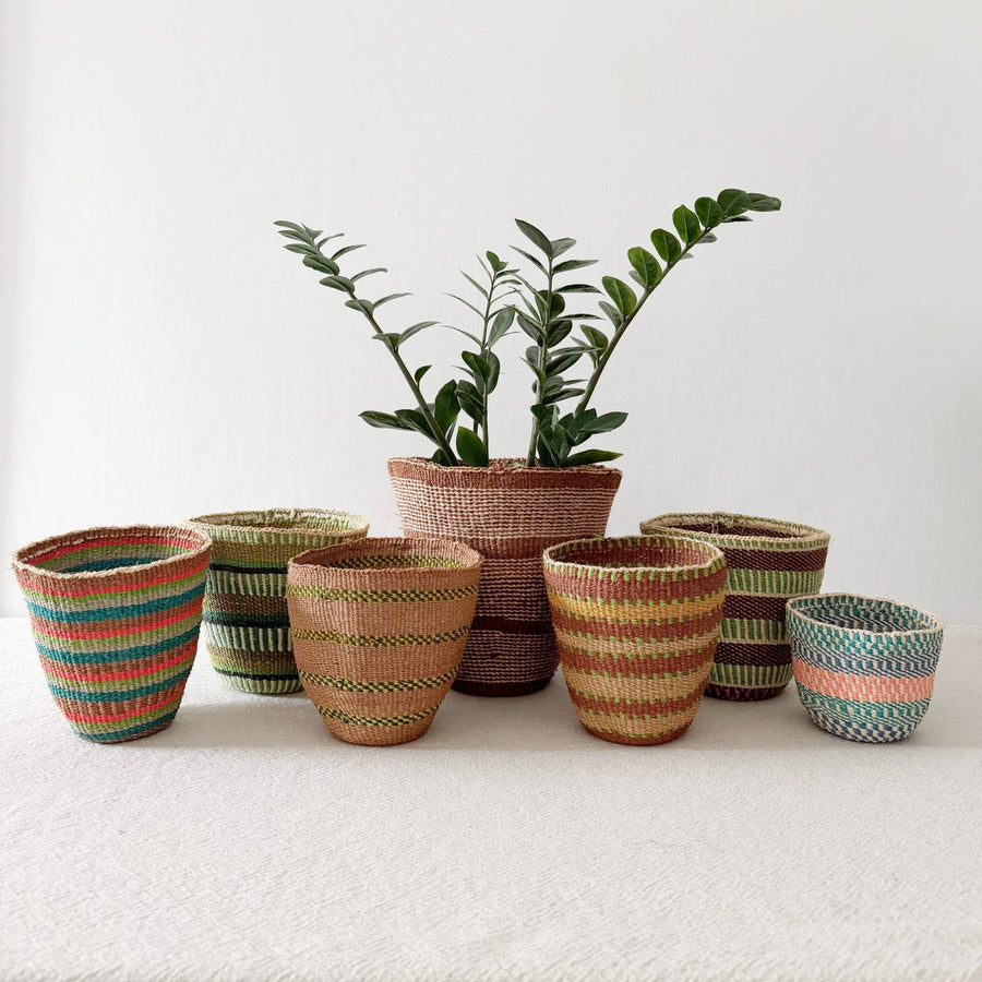 Fine Weave Storage Plant Basket - Natural - 1 - Amsha - Baskets - $70