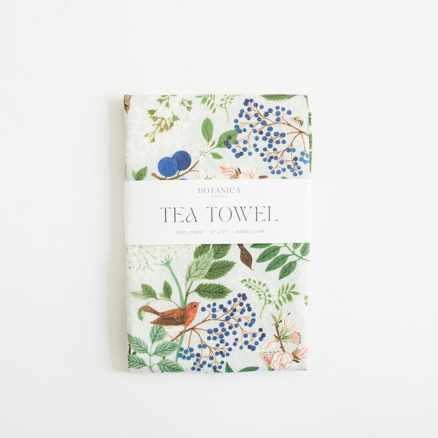 FLOWERING TREES | 100% LINEN TEA TOWEL - Botanica Paper Co. - Table - $28