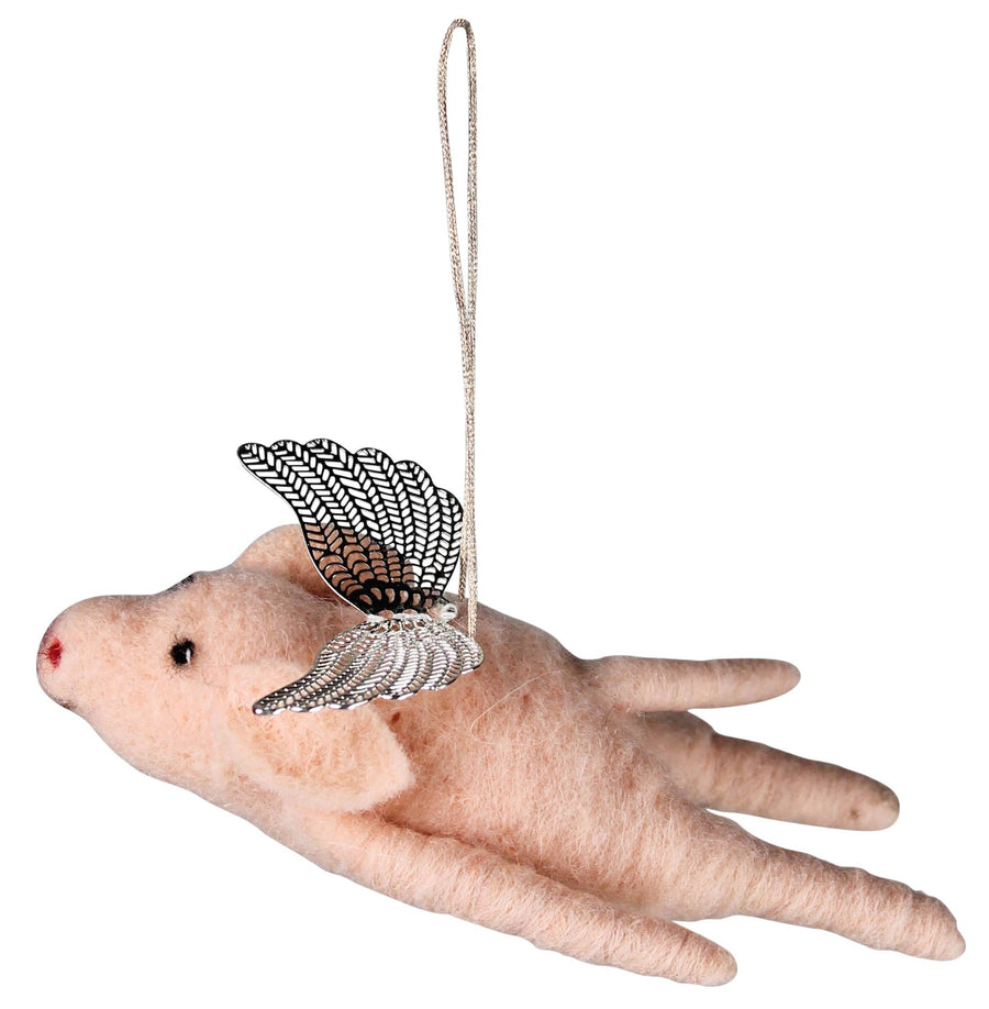 Flying Pig Ornament Felt - HomArt - Holiday - $17