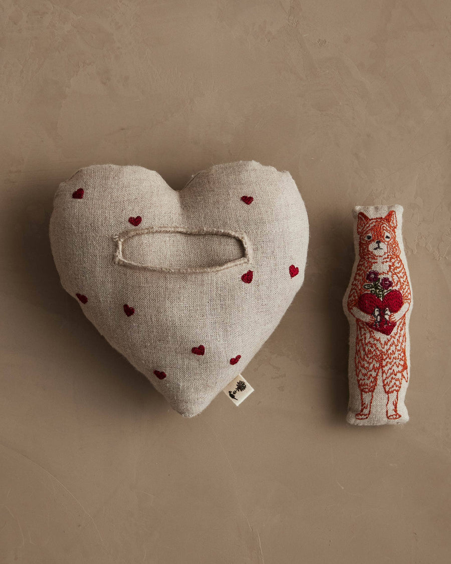 Fox Heart Pocket Valentine - Coral & Tusk - Holiday - $48