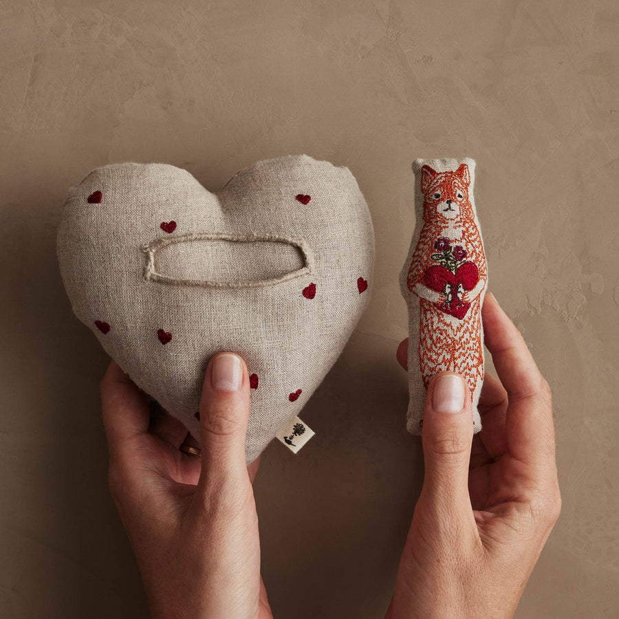 Fox Heart Pocket Valentine - Coral & Tusk - Holiday - $48