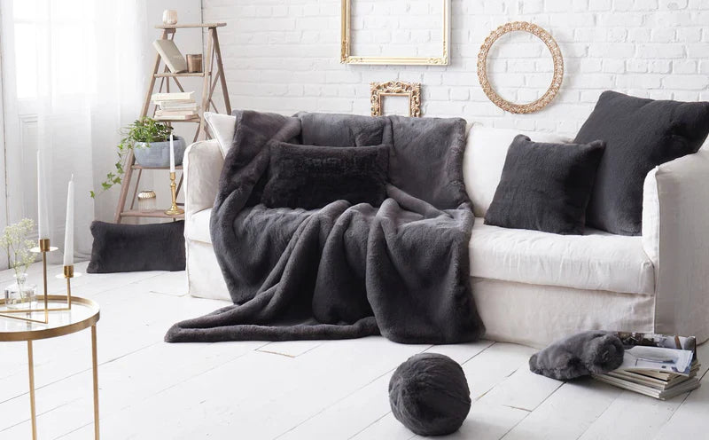 French Faux Fur Snowball - Evelyne Prélonge - Cushion - $165