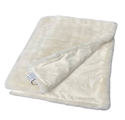 French Faux Fur Throws - 55’’ x 63’’ / Cream - Evelyne Prélonge - Throw - $875