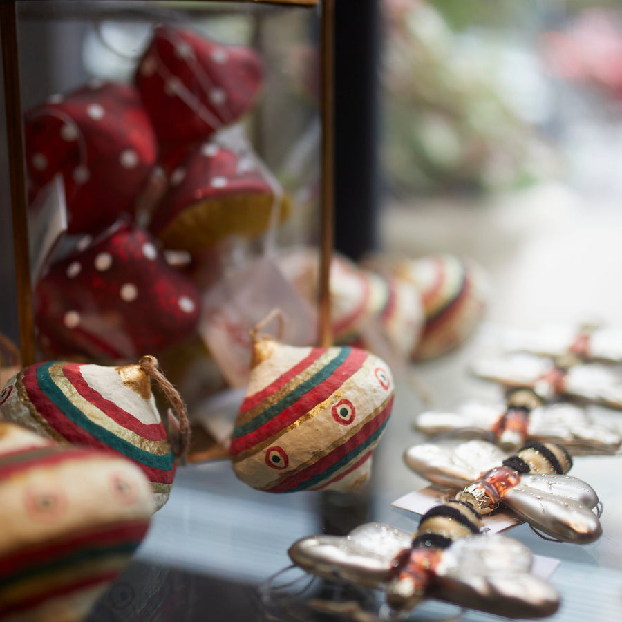 Glass Bee Ornament - Primitives by Kathy - Holiday - $16