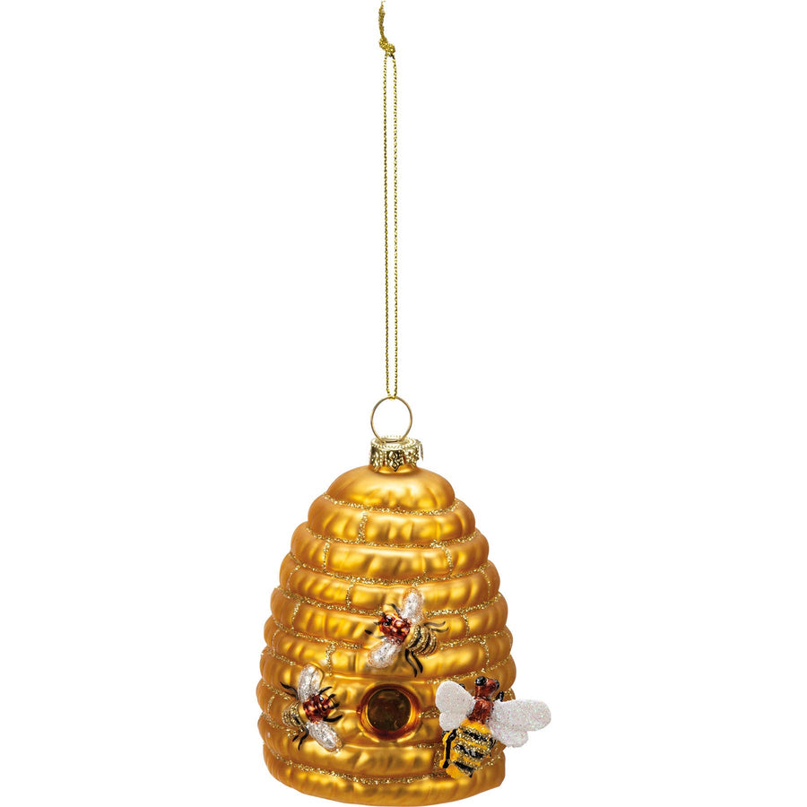 Glass Beehive Ornament - Primitives by Kathy - Holiday - $16