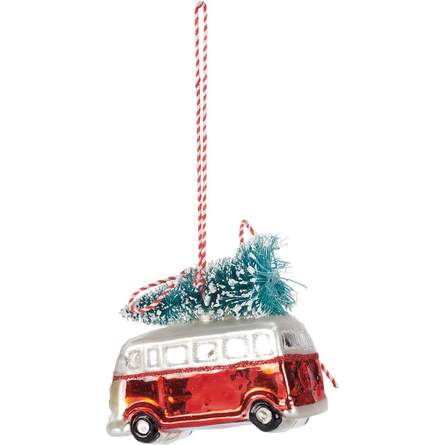 Glass Vintage Bus Ornament - Primitives by Kathy - Holiday - $18