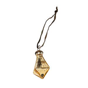 Gold Diamond Droplet Holiday Ornament - Indaba Trading - $15