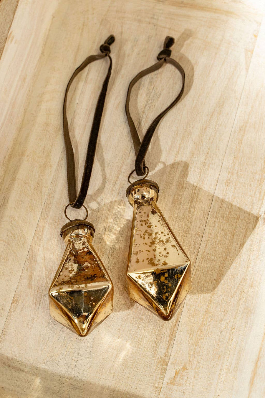 Gold Diamond Droplet Holiday Ornament - Indaba Trading - $15