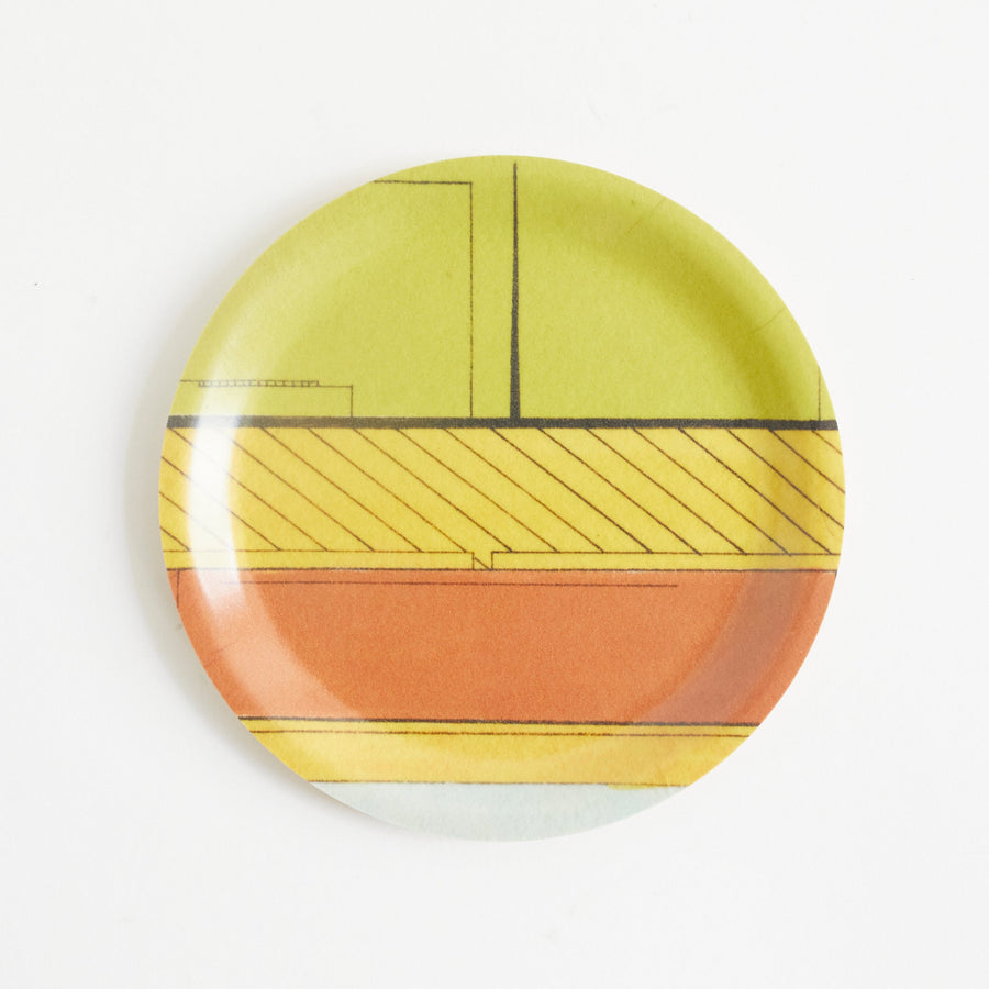 Graphic Coaster/Tray - Birchwood - 4 1/4’’ - Orange/Green - Form Press - Accessories - $12