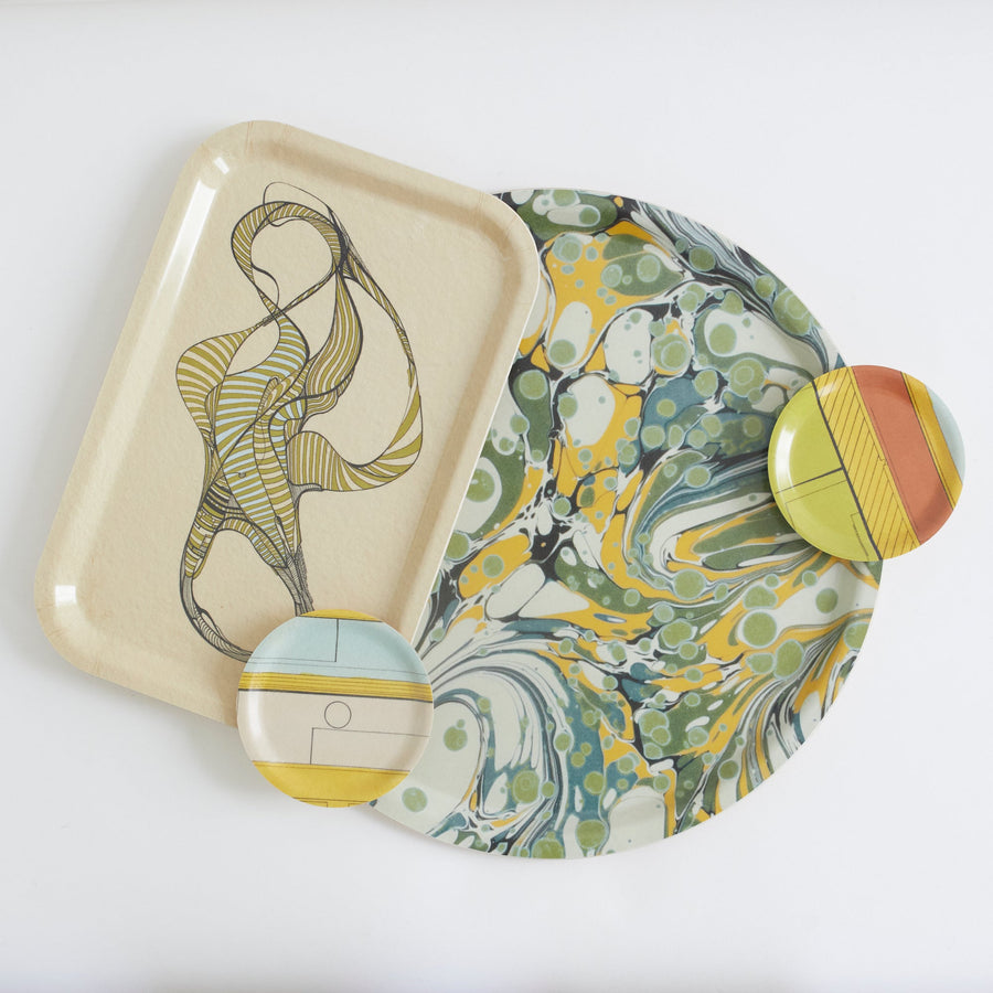 Graphic Coaster/Tray - Birchwood - Form Press - Accessories