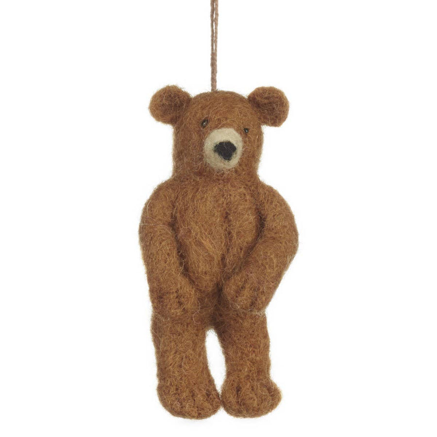 Grizzly Bear Felt Ornament - So Good - Holiday - $14