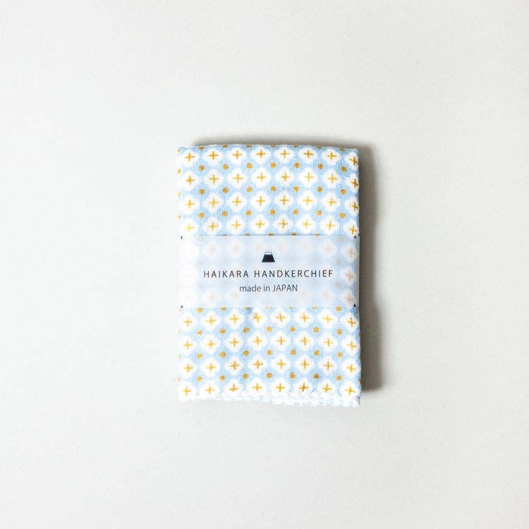 Haikara Little Handkerchief - Cross Blue - Morihata International Ltd. Co. - Wearables - $12