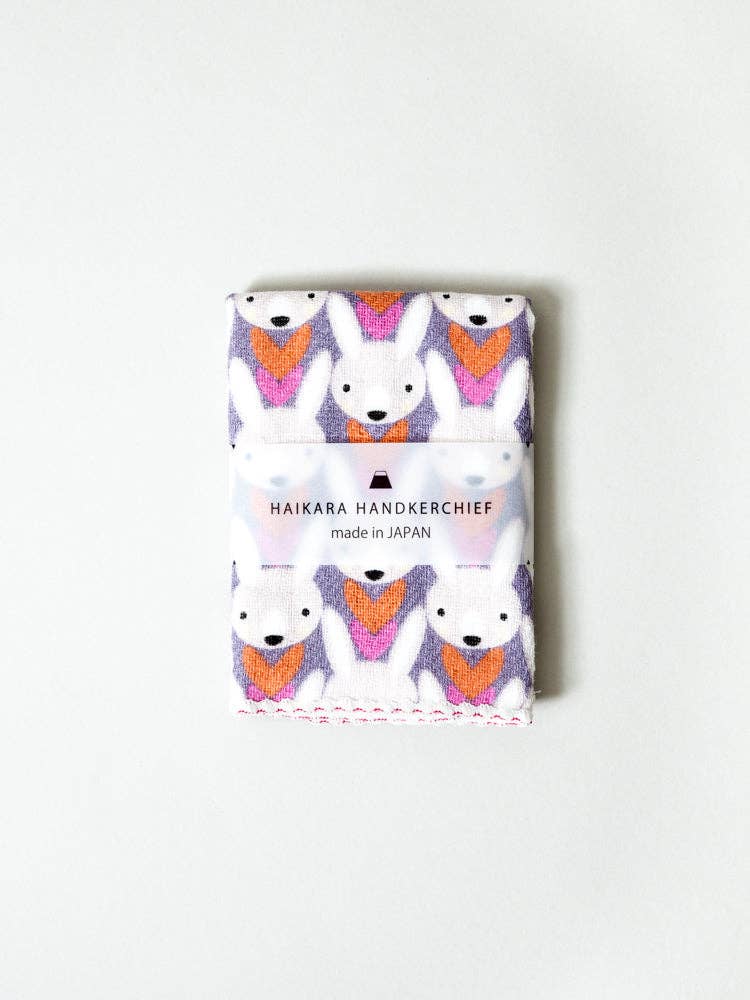 Haikara Little Handkerchief - Pink Bunny - Morihata International Ltd. Co. - Wearables - $12