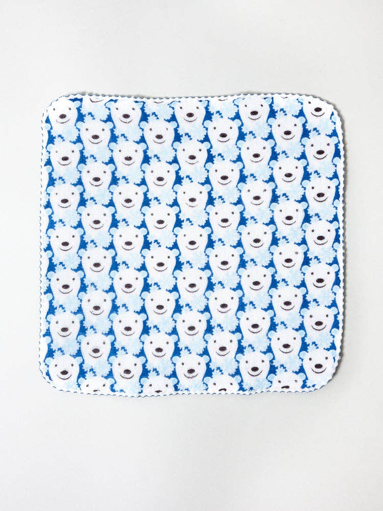 Haikara Little Handkerchief Polar Bear - Blue - Morihata International Ltd. Co. - Wearables - $12