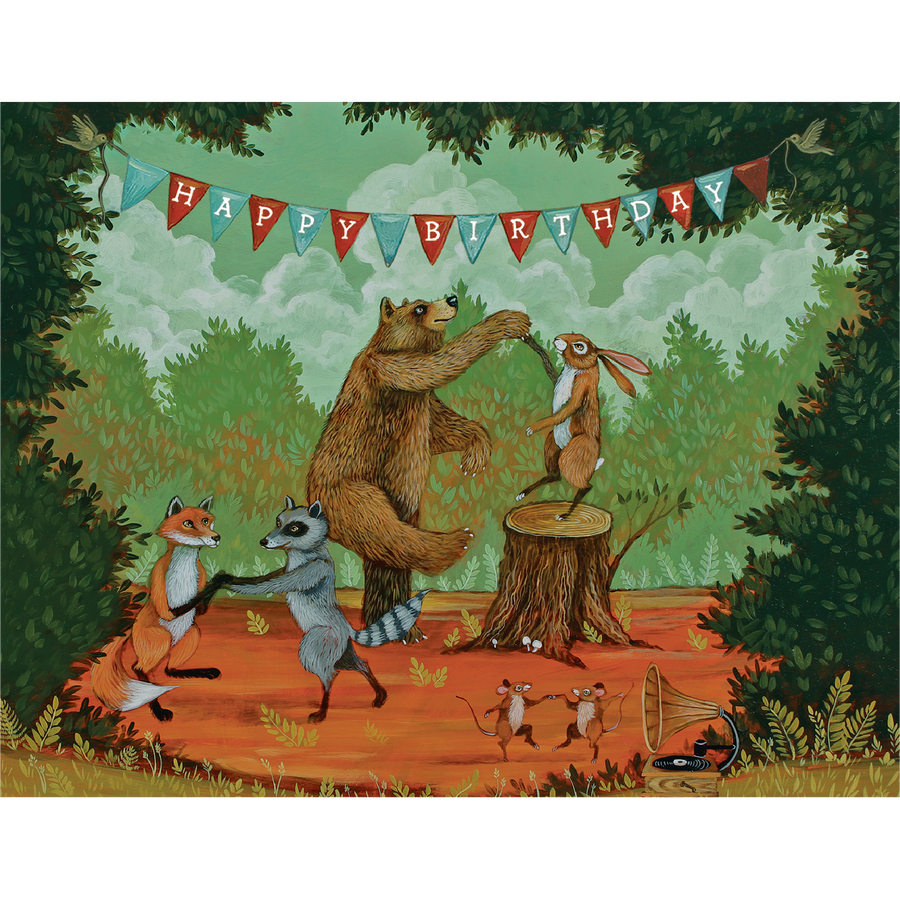 Happy Birthday Woodland Party Card - Hester & Cook - Cards - $6