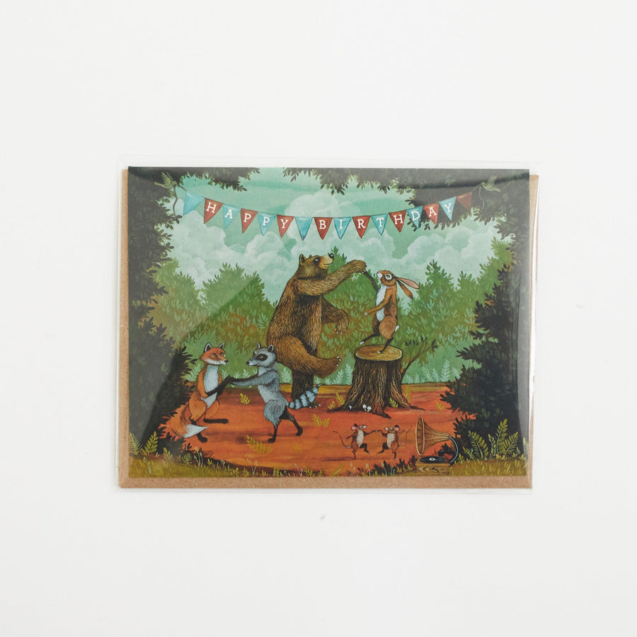 Happy Birthday Woodland Party Card - Hester & Cook - Cards - $6