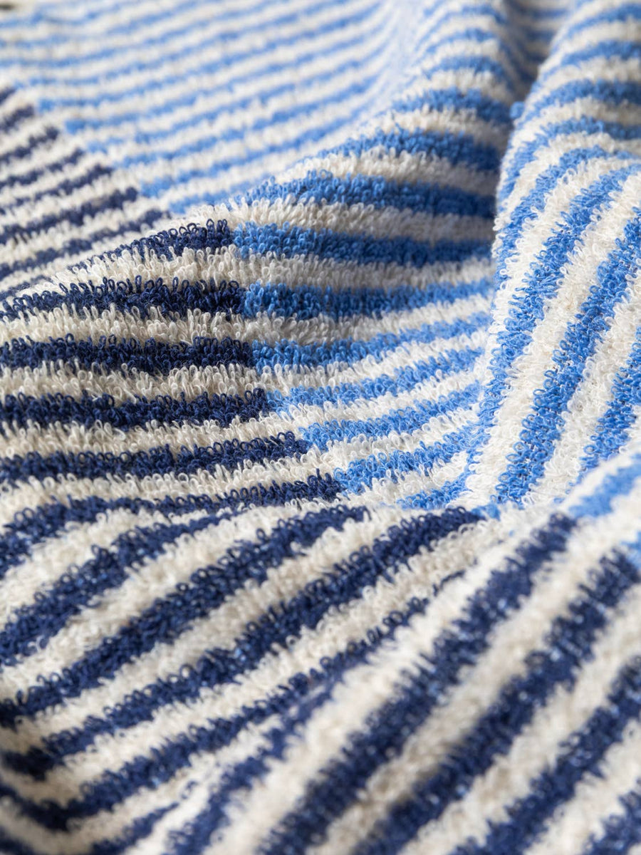Hemp Stripe Towel - Blue - Morihata International Ltd. Co. - Bath - $48