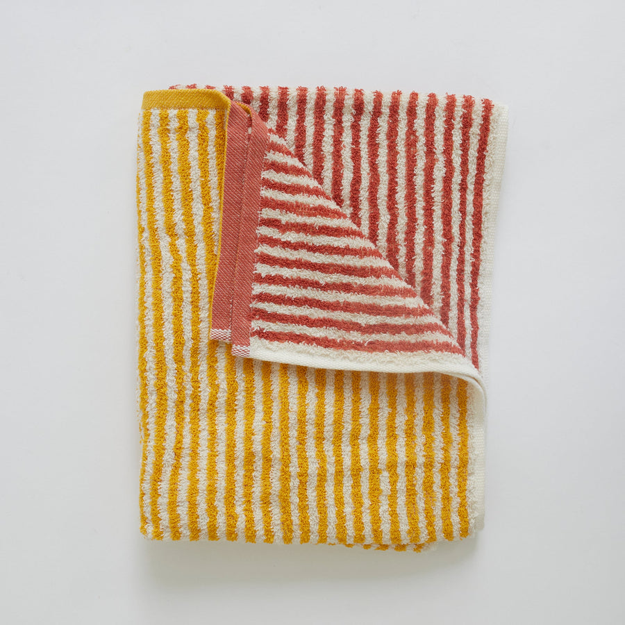 Hemp Stripe Towel - Yellow - Morihata International Ltd. Co. - Bath - $48