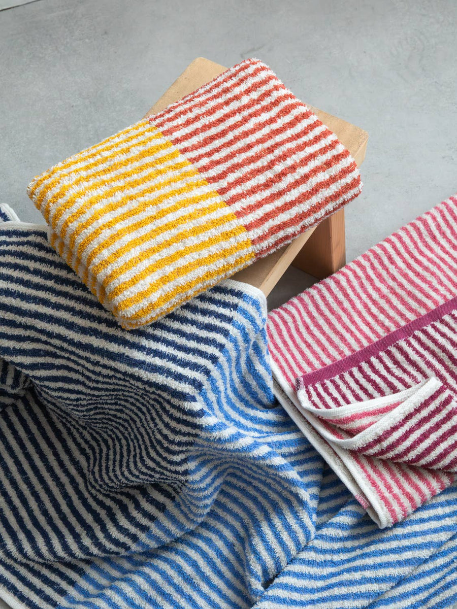 Hemp Stripe Towel - Yellow - Morihata International Ltd. Co. - Bath - $48
