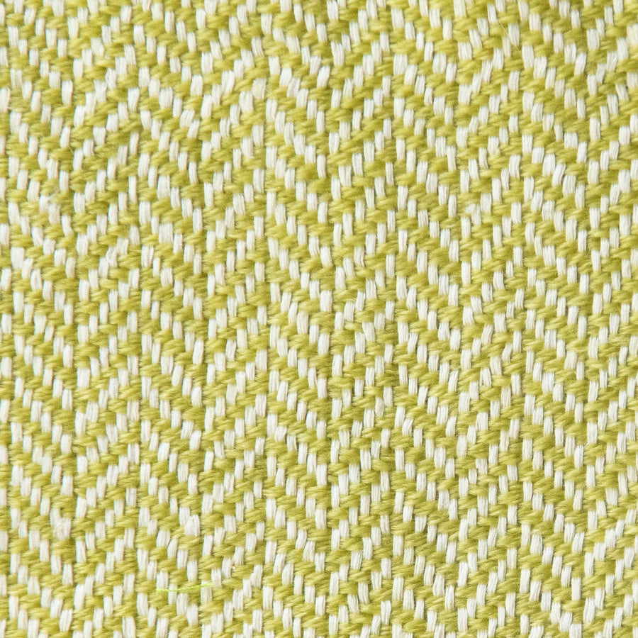 Herringbone Spiga Throw No. 1 - 50x80’ / Chartreuse Cut Fringe Ian Saude $845