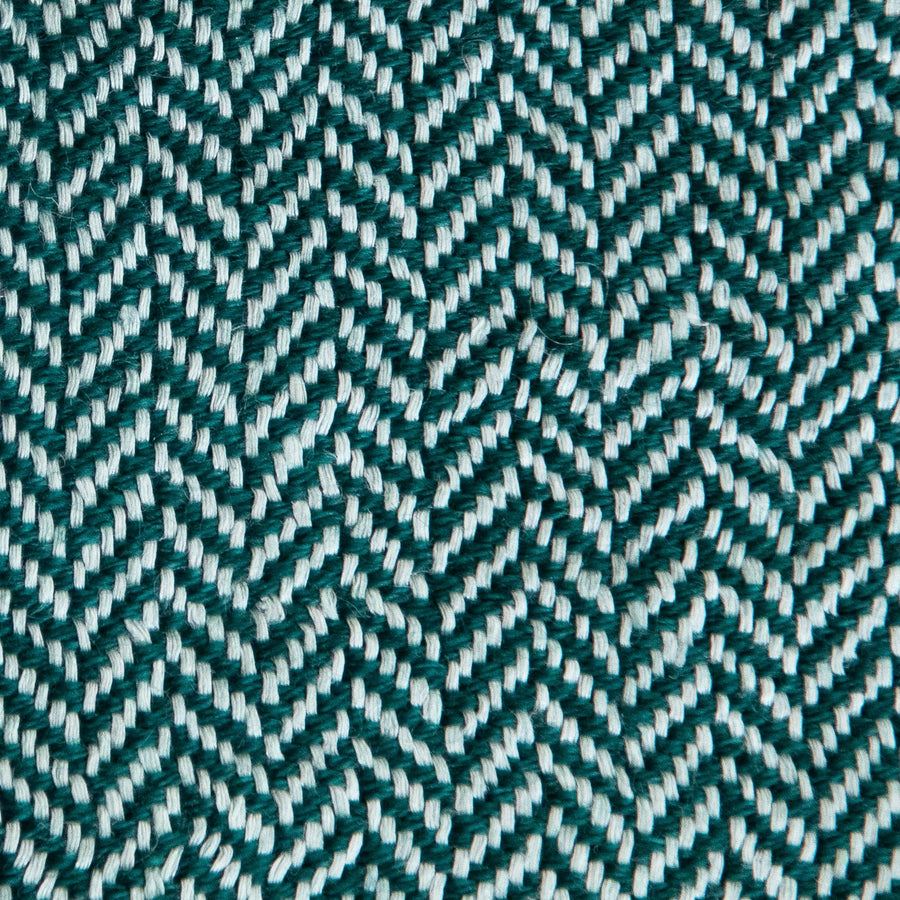 Herringbone Spiga Throw No. 1 - 50x80’ / Emerald Cut Fringe Ian Saude $845