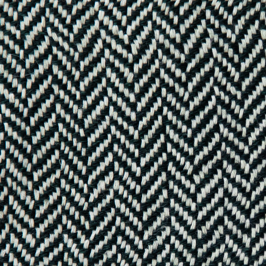 Herringbone Spiga Throw No. 1 - 50x80’ / hunter Cut Fringe Ian Saude $845