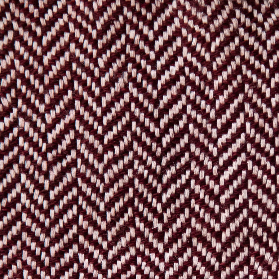 Herringbone Spiga Throw No. 1 - 50x80’’ / Italian Brown / Cut Fringe - Ian Saude - $845