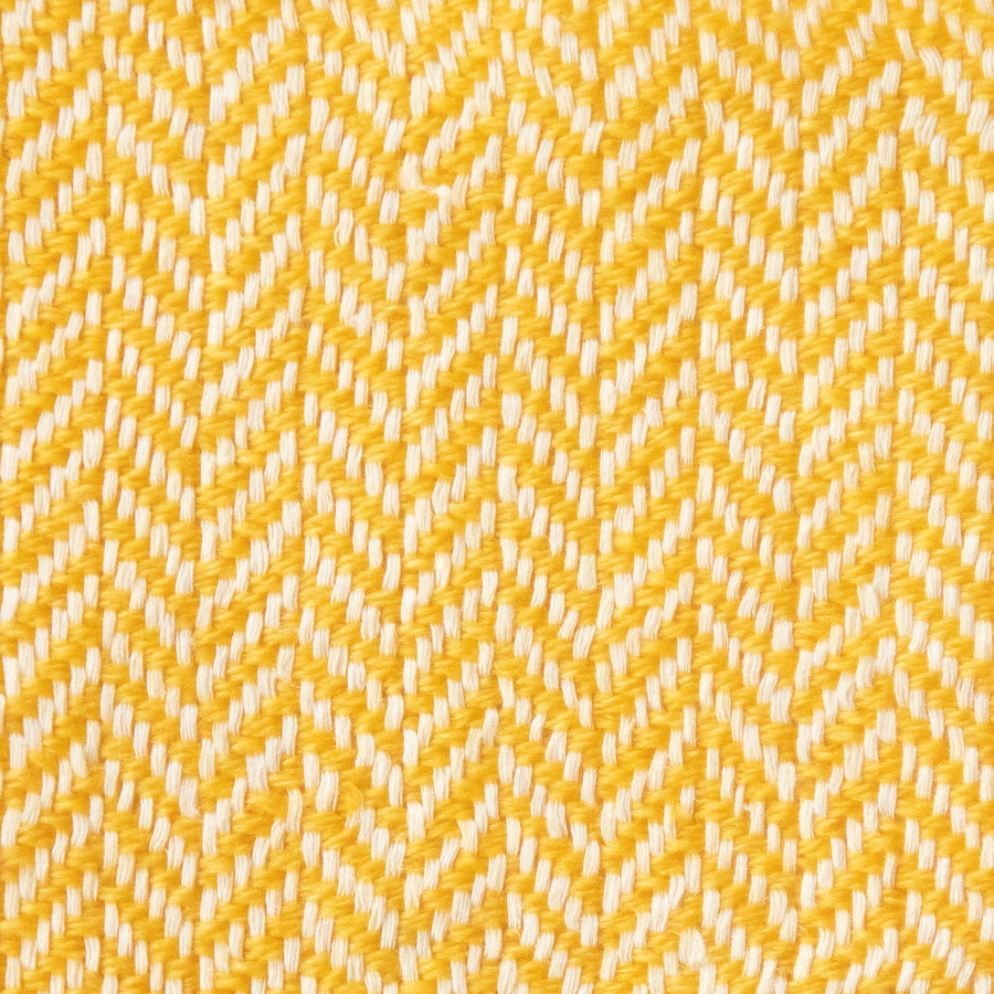 Herringbone Spiga Throw No. 1 - 50x80’ / Lemon Cut Fringe Ian Saude $845