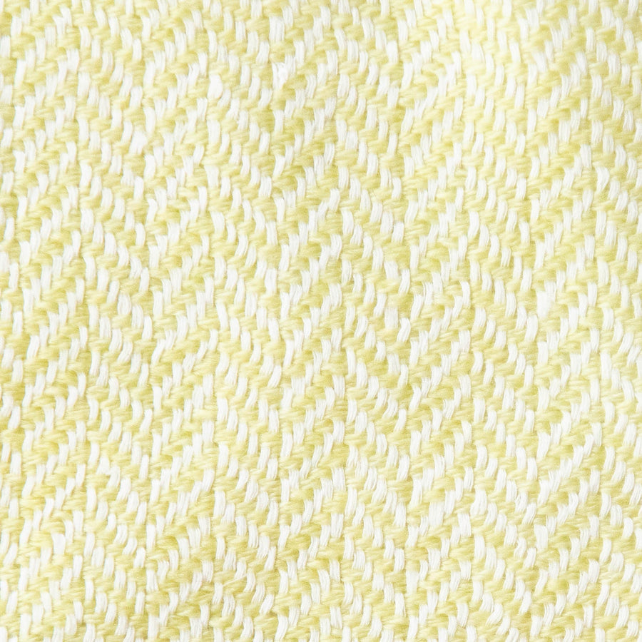 Herringbone Spiga Throw No. 1 - 50x80’ / Neon Green Cut Fringe Ian Saude $845