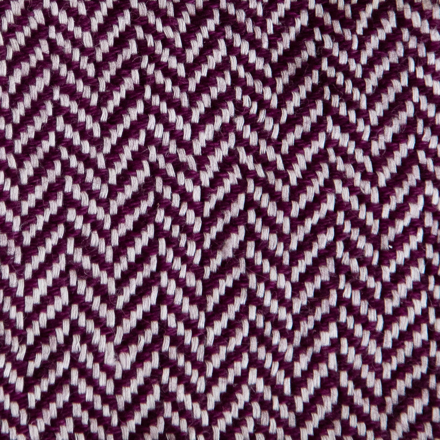 Herringbone Spiga Throw No. 1 - 50x80’ / Sangria Cut Fringe Ian Saude $845