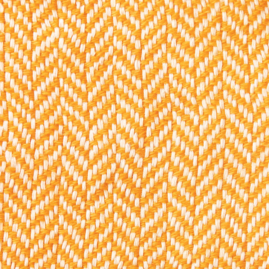 Herringbone Spiga Throw No. 1 - 50x80’’ / Tangeloe / Cut Fringe - Ian Saude - $845