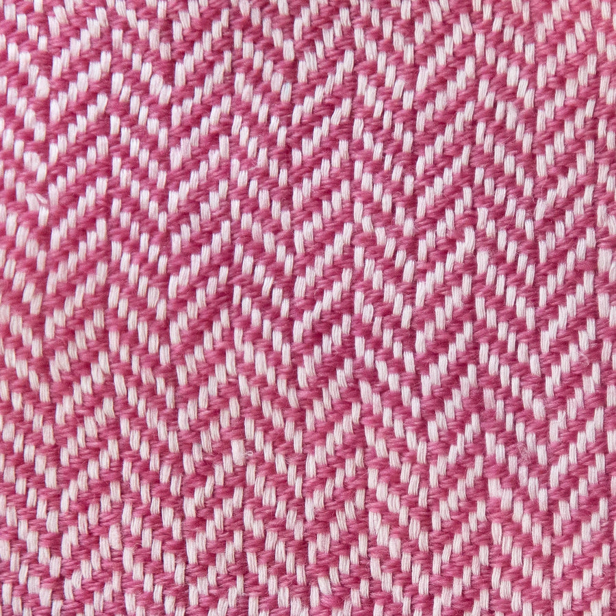 Herringbone Spiga Throw No. 1 - 50x80’’ / Withered Rose / Cut Fringe - Ian Saude - $845