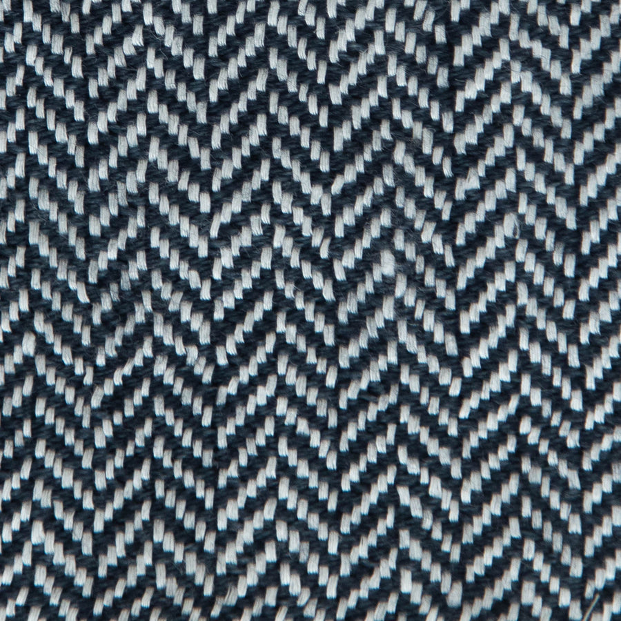 Herringbone Spiga Throw No. 2 - 50x80’ / Banker’s Gray Plain Hem Ian Saude $845