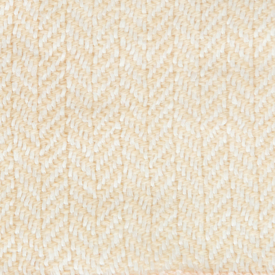 Herringbone Spiga Throw No. 2 - 50x80’ / Birch Plain Hem Ian Saude $845
