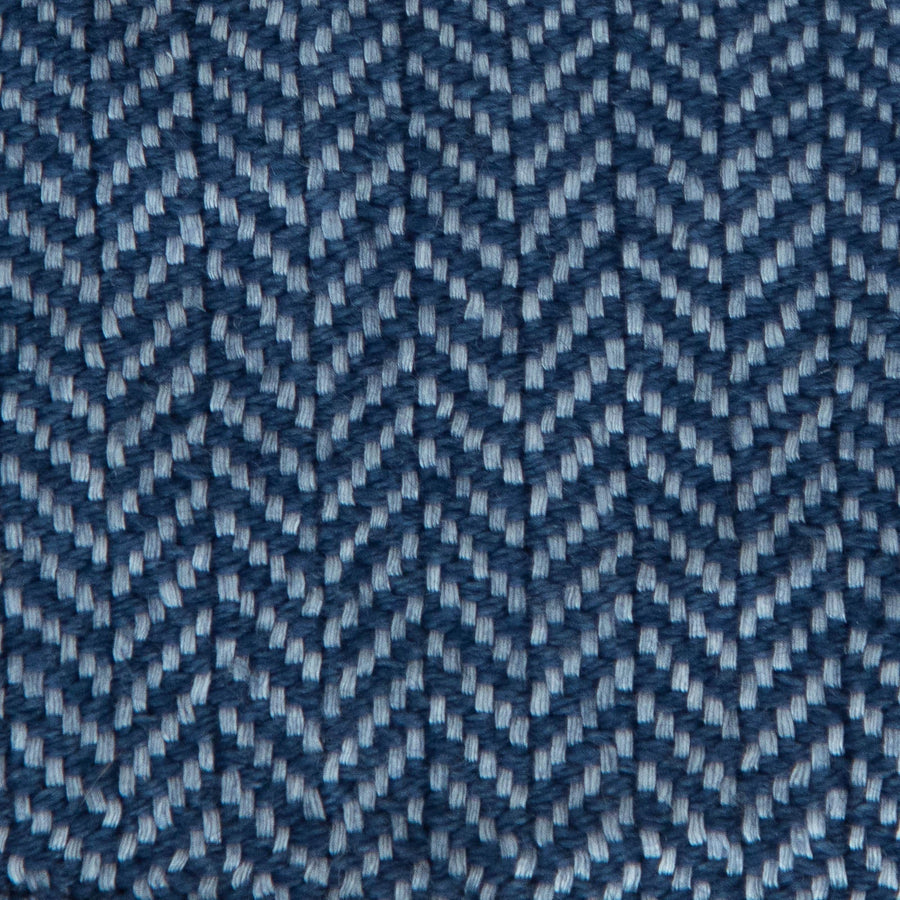 Herringbone Spiga Throw No. 2 - 50x80’ / Denim Plain Hem Ian Saude $845