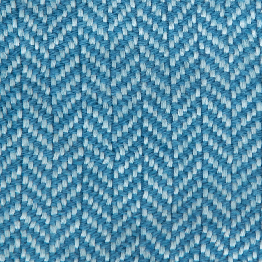 Herringbone Spiga Throw No. 2 - 50x80’ / Lagoon Plain Hem Ian Saude $845