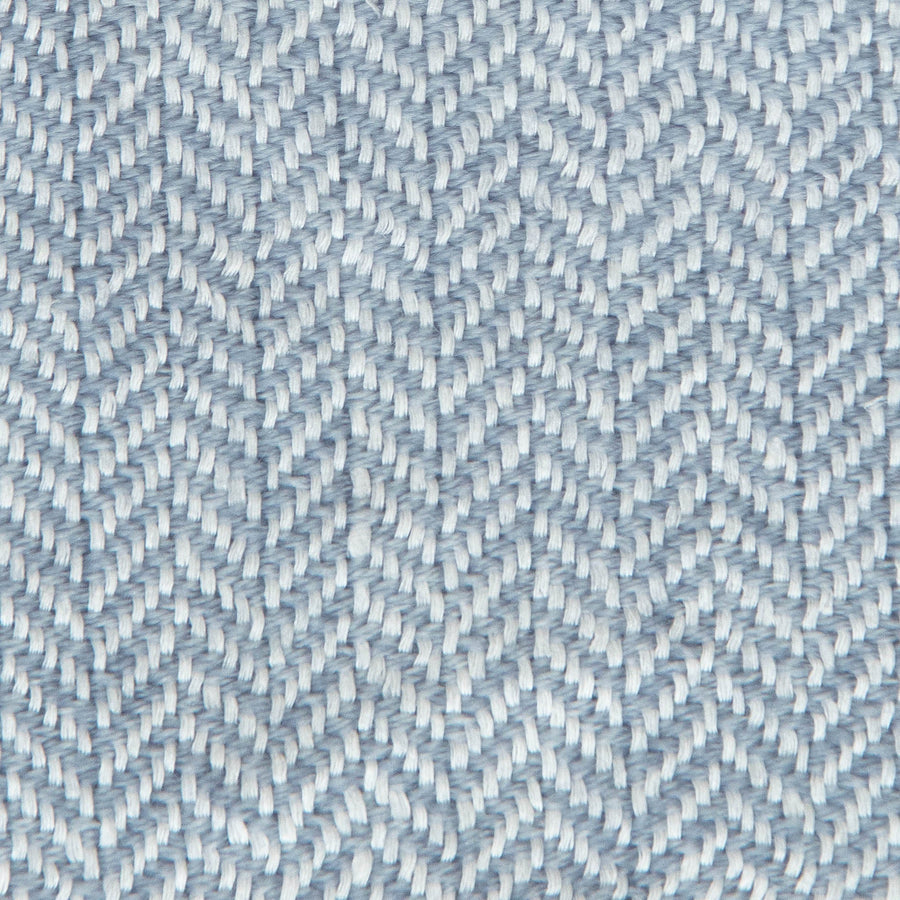 Herringbone Spiga Throw No. 2 - 50x80’ / light steel blue Plain Hem Ian Saude $845