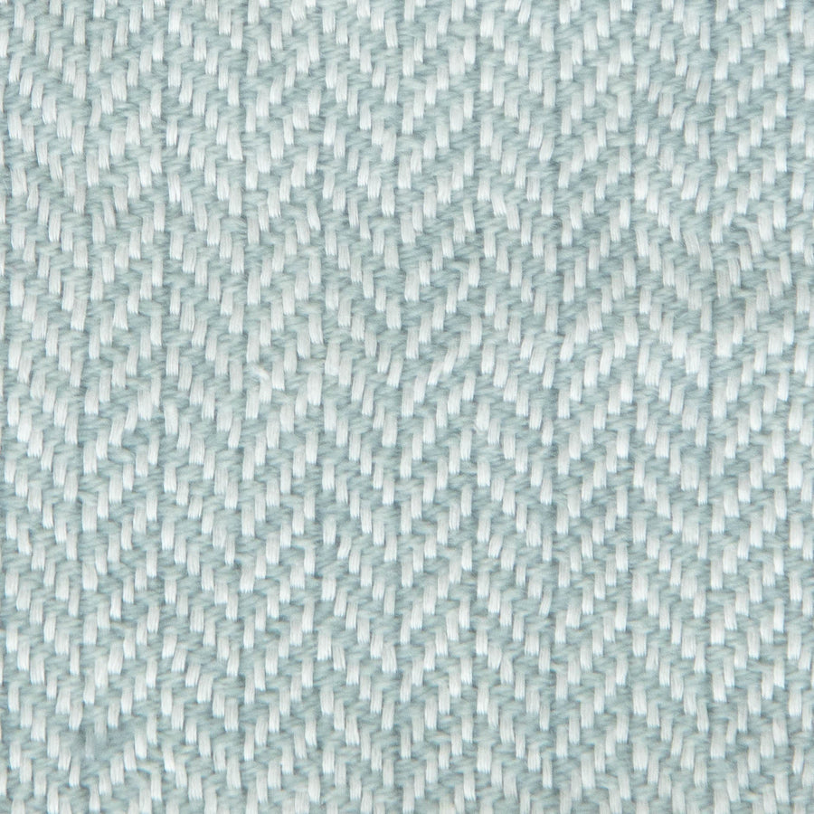 Herringbone Spiga Throw No. 2 - 50x80’ / Mystic Blue Plain Hem Ian Saude $845