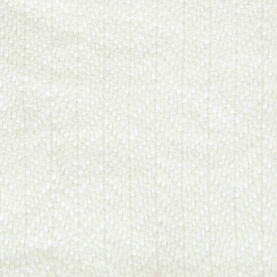 Herringbone Spiga Throw No. 2 - 50x80’ / Natural White Plain Hem Ian Saude $845