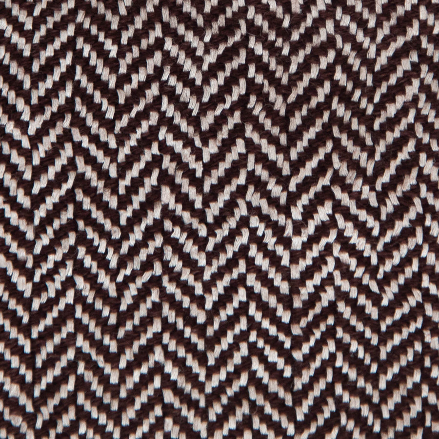 Herringbone Spiga Throw No. 2 - 50x80’ / Prune Plain Hem Ian Saude $845