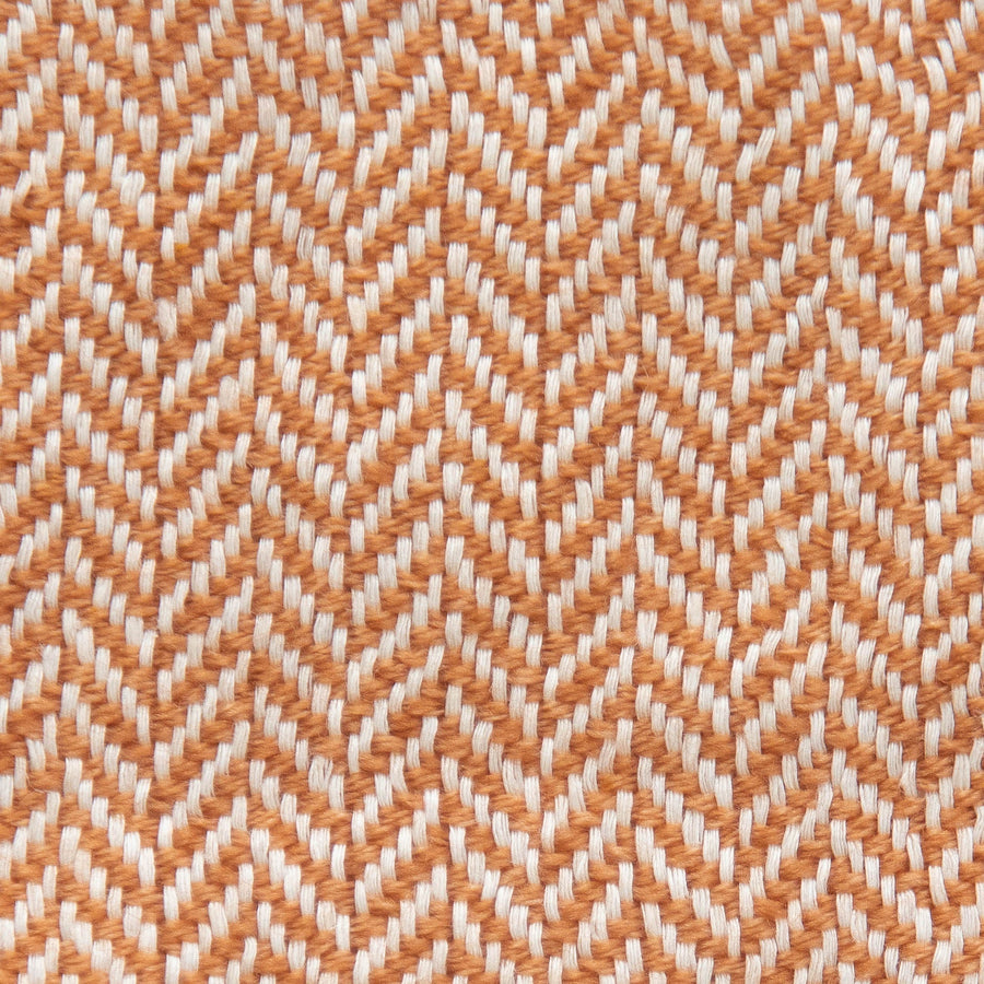 Herringbone Spiga Throw No. 2 - 50x80’ / Terra Cotta Plain Hem Ian Saude $845