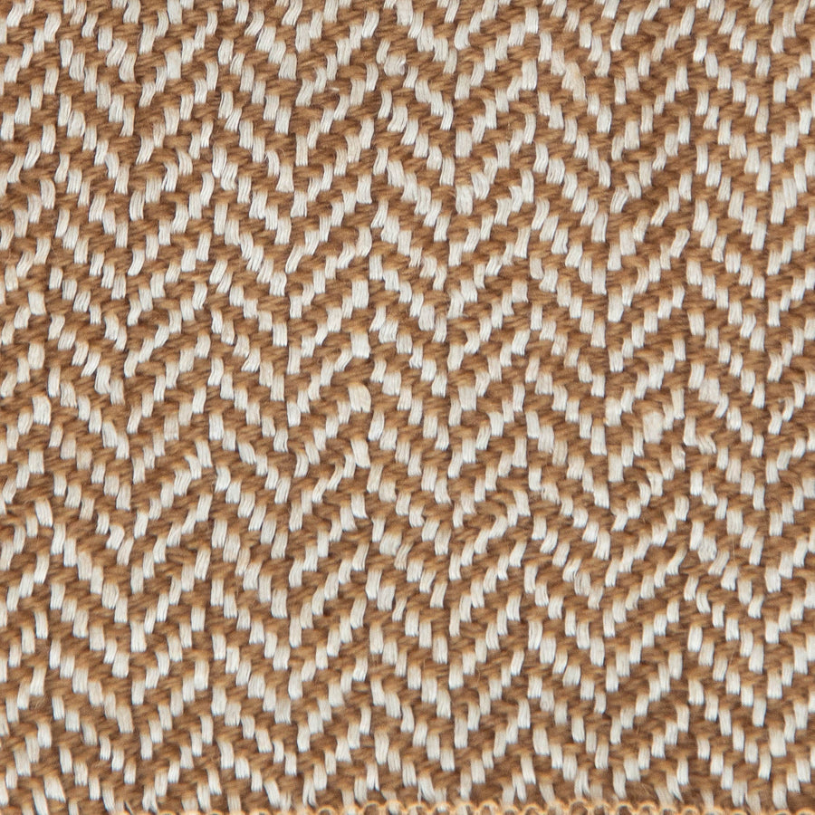 Herringbone Spiga Throw No. 2 - 50x80’ / Vicuna Plain Hem Ian Saude $845