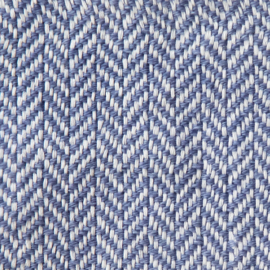 Herringbone Valenza Blanket No. 1 - 90x108’ / Blue Heather Ian Saude $1,995