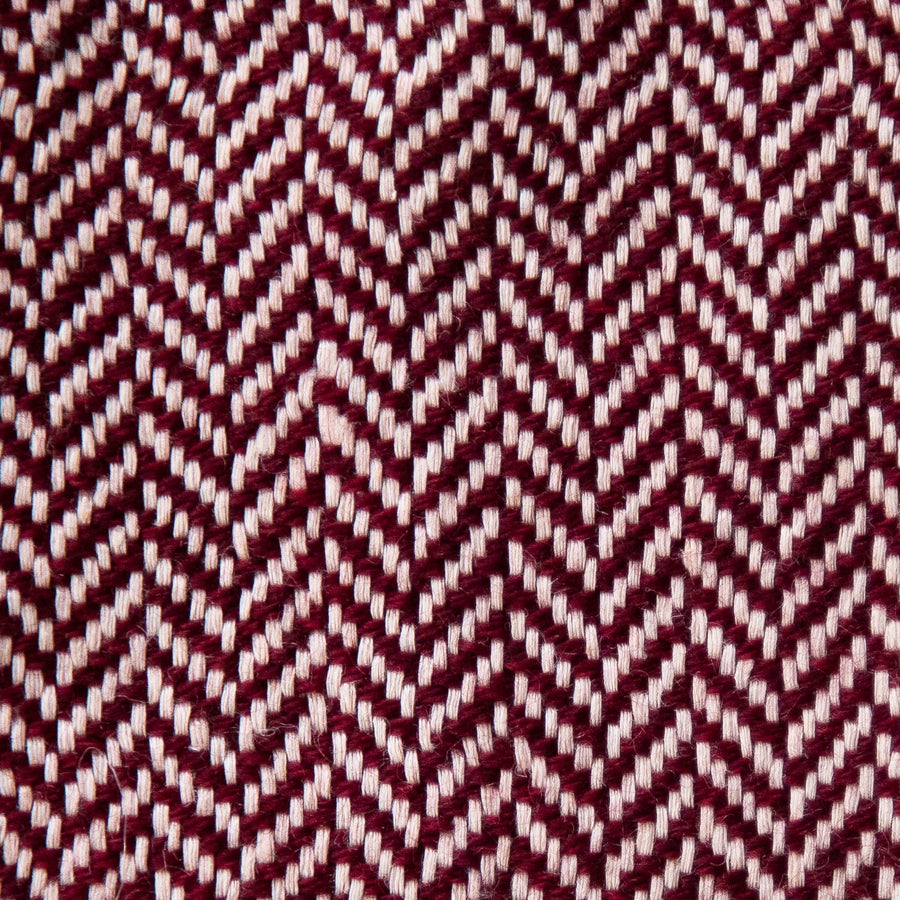 Herringbone Valenza Blanket No. 1 - 90x108’ / Burgundy Ian Saude $1,995