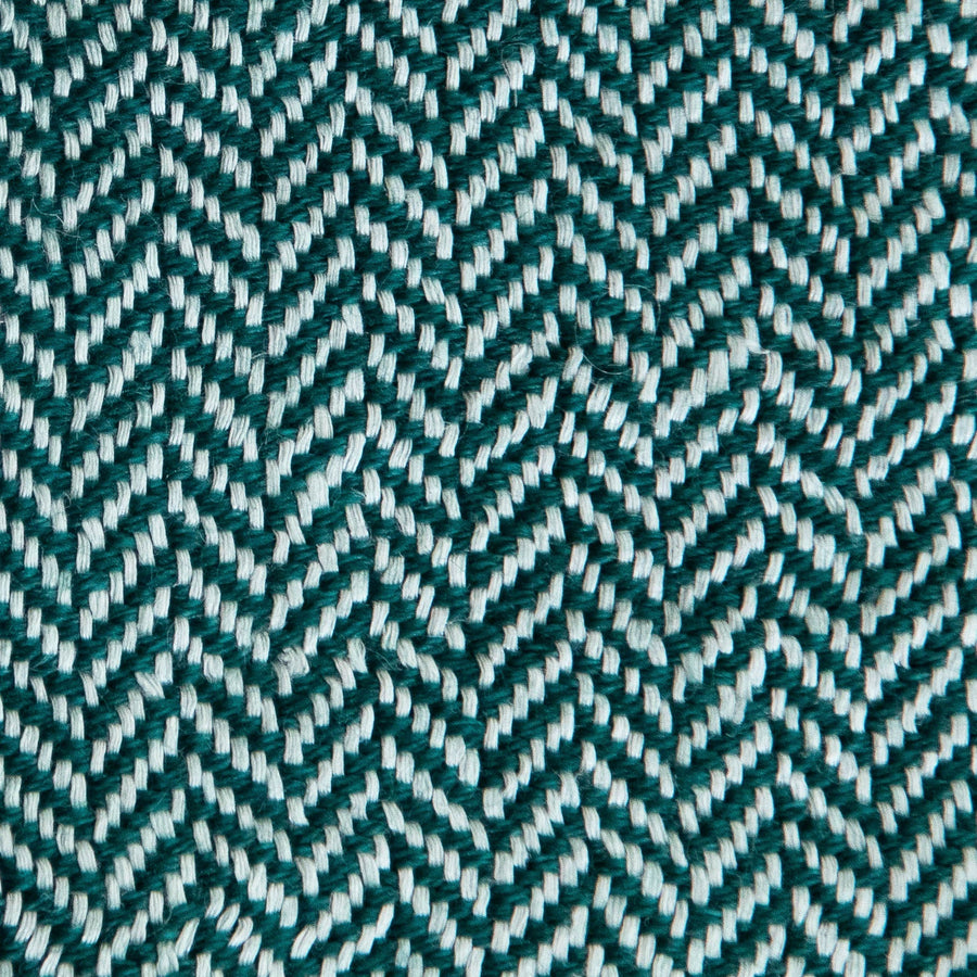 Herringbone Valenza Blanket No. 1 - 90x108’ / Emerald Ian Saude $1,995