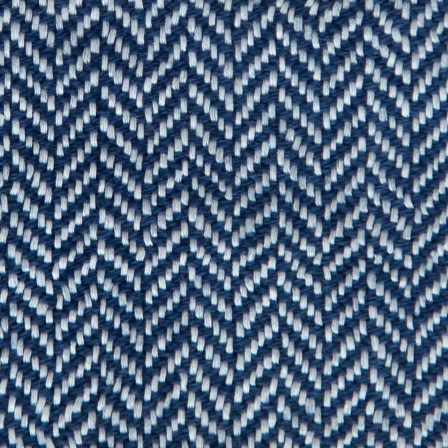 Herringbone Valenza Blanket No. 2 - 90x108’ / Storm Blue Ian Saude $1,995