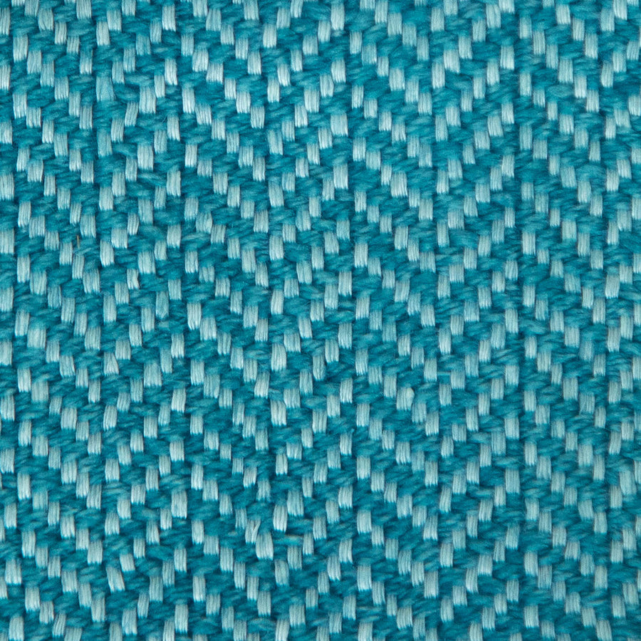 Herringbone Valenza Blanket No. 2 - 90x108’ / Turquoise Ian Saude $1,995