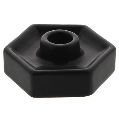 Hexagon Ceramic Taper Holder - Matte Black - HomArt - Accessories - $18